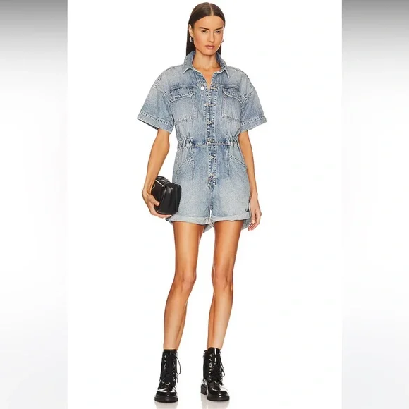 21. Free People x We The Free Marci Cuffed Shortall in Marrakesh Size S - Picture 1 of 2